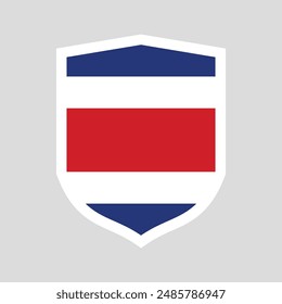 Marco de forma de escudo de bandera de Costa Rica