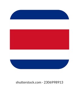 Costa Rica flag simple illustration for independence day or election