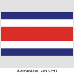 Costa Rica Flag Vector Design ,Costa Rica Country Flag