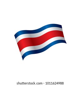 Costa Rica flag, vector illustration