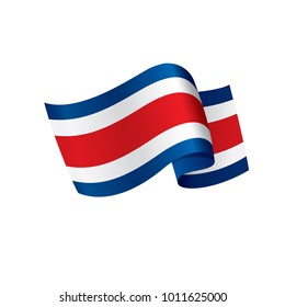 Costa Rica Flag, Vector Illustration