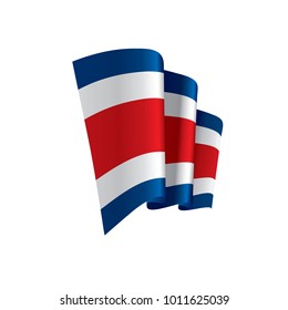 Costa Rica Flag, Vector Illustration