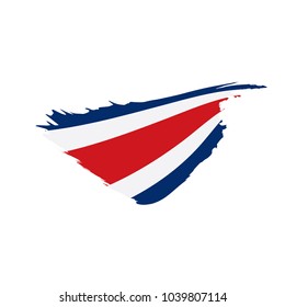 Costa Rica flag, vector illustration