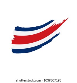 Costa Rica Flag, Vector Illustration