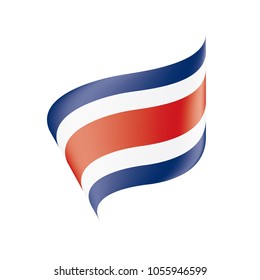 Costa Rica flag, vector illustration