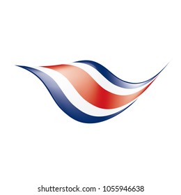 Costa Rica flag, vector illustration