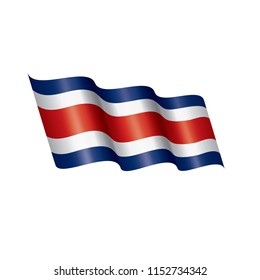 Costa Rica flag, vector illustration on a white background