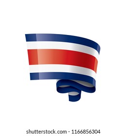 Costa Rica flag, vector illustration on a white background