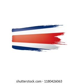 Costa Rica flag, vector illustration on a white background.