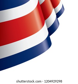 Costa Rica flag, vector illustration on a white background