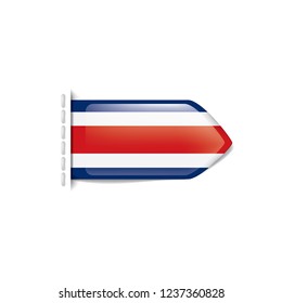 Costa Rica flag, vector illustration on a white background