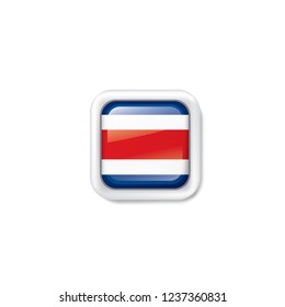 Costa Rica flag, vector illustration on a white background