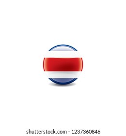 Costa Rica flag, vector illustration on a white background