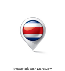 Costa Rica flag, vector illustration on a white background