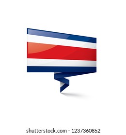 Costa Rica flag, vector illustration on a white background