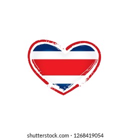 Costa Rica flag, vector illustration on a white background