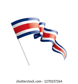 Costa Rica flag, vector illustration on a white background