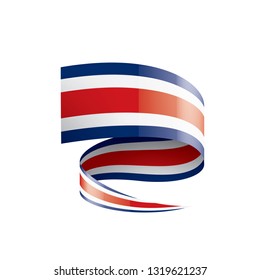 Costa Rica flag, vector illustration on a white background
