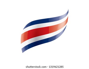 Costa Rica flag, vector illustration on a white background