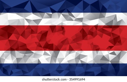 Costa Rica flag vector illustration.
