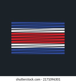 Costa Rica Flag Vector. National Flag