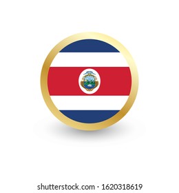 Costa Rica Flag Vector Round Icon, can be used for independence or other events