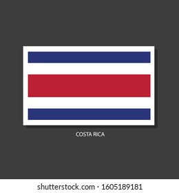 Costa rica flag Vector Square Icon