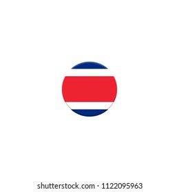 Costa Rica flag.Vector flat design