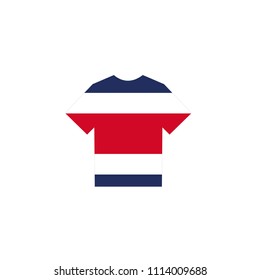 Costa Rica football jersey vector icon