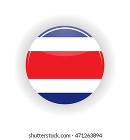 Costa Rica icon circle isolated on white background. San Jose icon vector illustration
