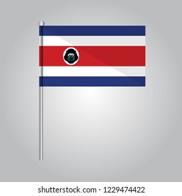 Costa Rica Icon vector illustration,National flag for country of Costa Rica isolated, banner vector illustration. Vector illustration eps10.