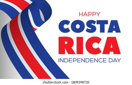 Costa Rica Independence Day is celebrated on September 15th. Poster, banner, background design. Vector illustration EPS 10.