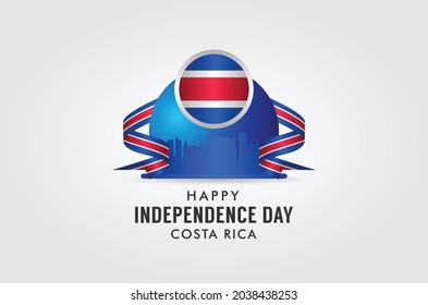 Costa Rica Independence Day Design Background For Greeting Moment