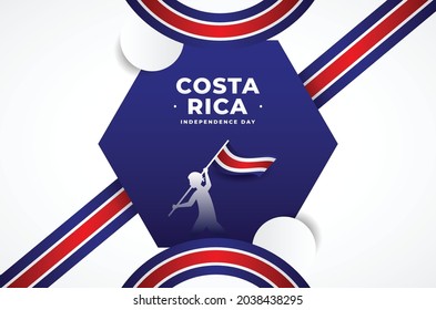 Costa Rica Independence Day Design Background For Greeting Moment