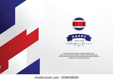 Costa Rica Independence Day Design Background For Greeting Moment