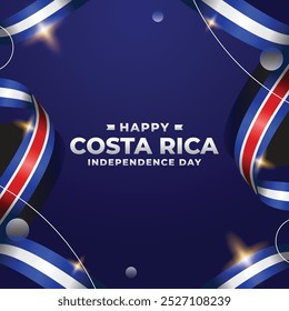 Colección de ilustración de diseño del día de la independencia de Costa Rica