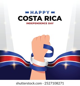 Colección de ilustración de diseño del día de la independencia de Costa Rica