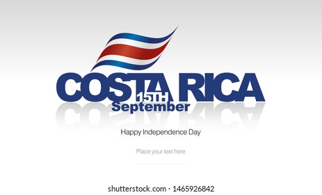 Costa Rica Independence Day flag logo icon banner