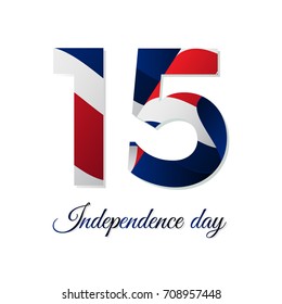 Costa Rica independence day. Vector illustration.