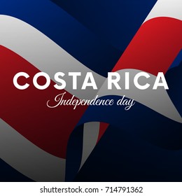 Costa Rica independence day. Vector illustration.