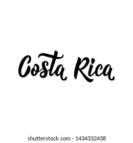 Costa Rica. Lettering. Vector illustration. Perfect design for greeting cards, posters, T-shirts, banners print invitations