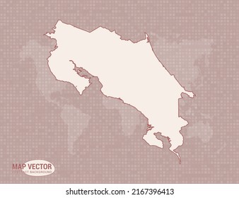 Costa Rica map of abstract modern vector design illustration.