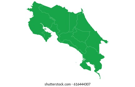 Costa Rica map green color