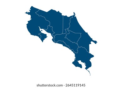 Costa Rica map icon. Costa Rica outline map. Simple icon design. Vector illustration