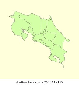 Costa Rica map icon. Costa Rica outline map. Simple icon design. Vector illustration