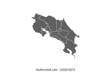 Costa Rica Karte einzeln auf weißem Hintergrund.für jährliche Infografik Bericht Website-Layout.