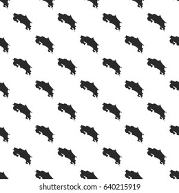 Costa Rica map seamless pattern, isolated on white background. Vector illustration, easy to edit.