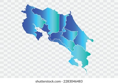 Costa Rica Map teal blue Color Background quality files png