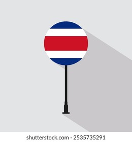 Ilustración vectorial de la Bandera del Círculo Nacional de Costa Rica