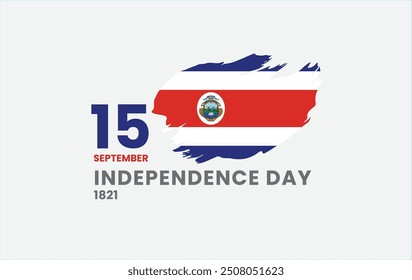 Costa Rica national day banner, Costa Rica independence day, Costa Rica Independence Day 15 September, Costa Rica Flag in Brush Shap	